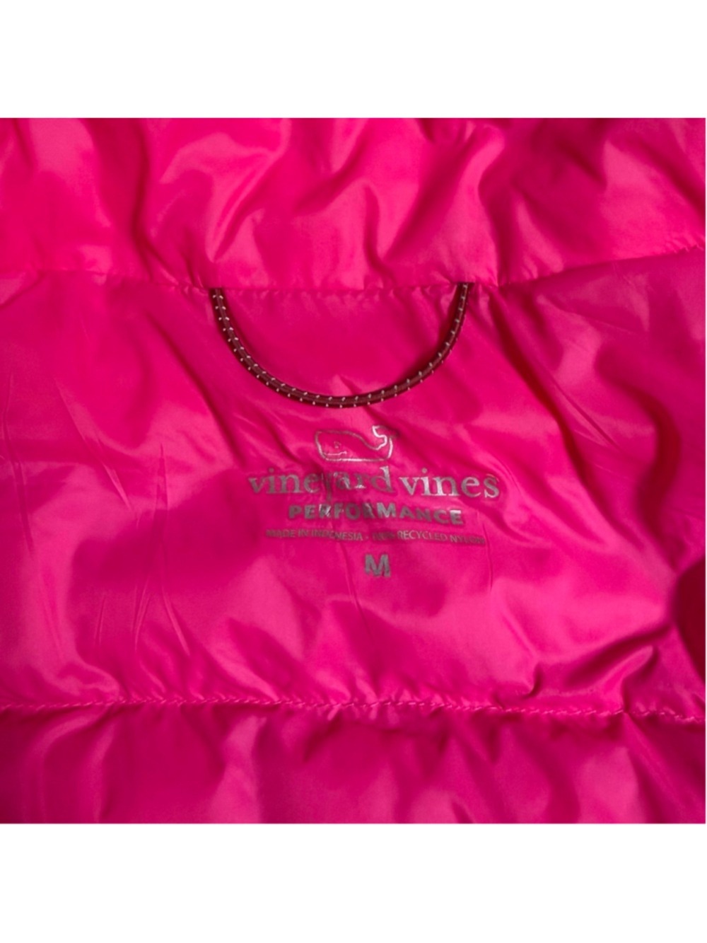 Vineyard Vines Puffer Vest Pink Women's Medium Preppy $120 - Picture 7 of 11
